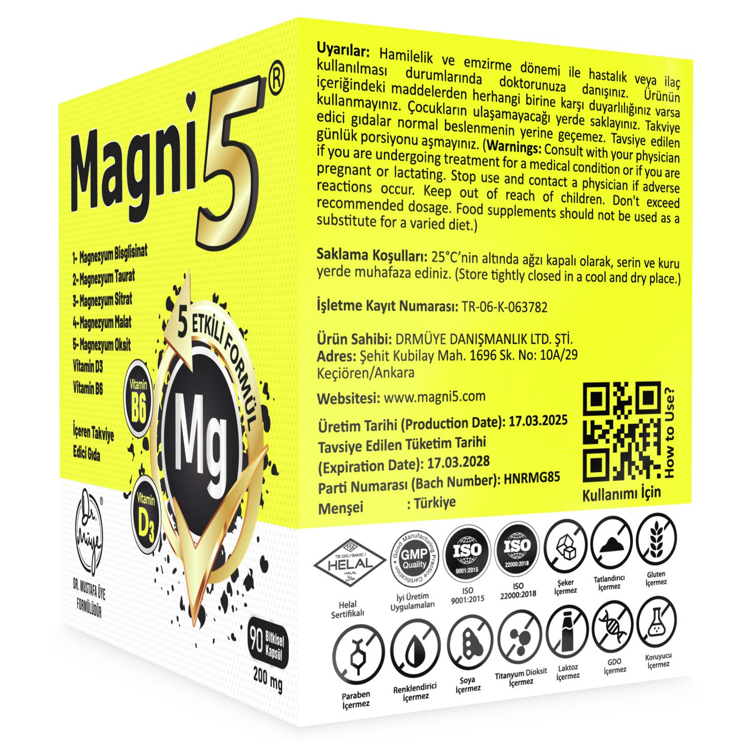 Magni5 - 5 Etkili Magnezyum Kompleks (3 Aylık)