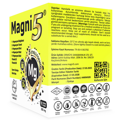 Magni5 - 5 Etkili Magnezyum Kompleks (3 Aylık)